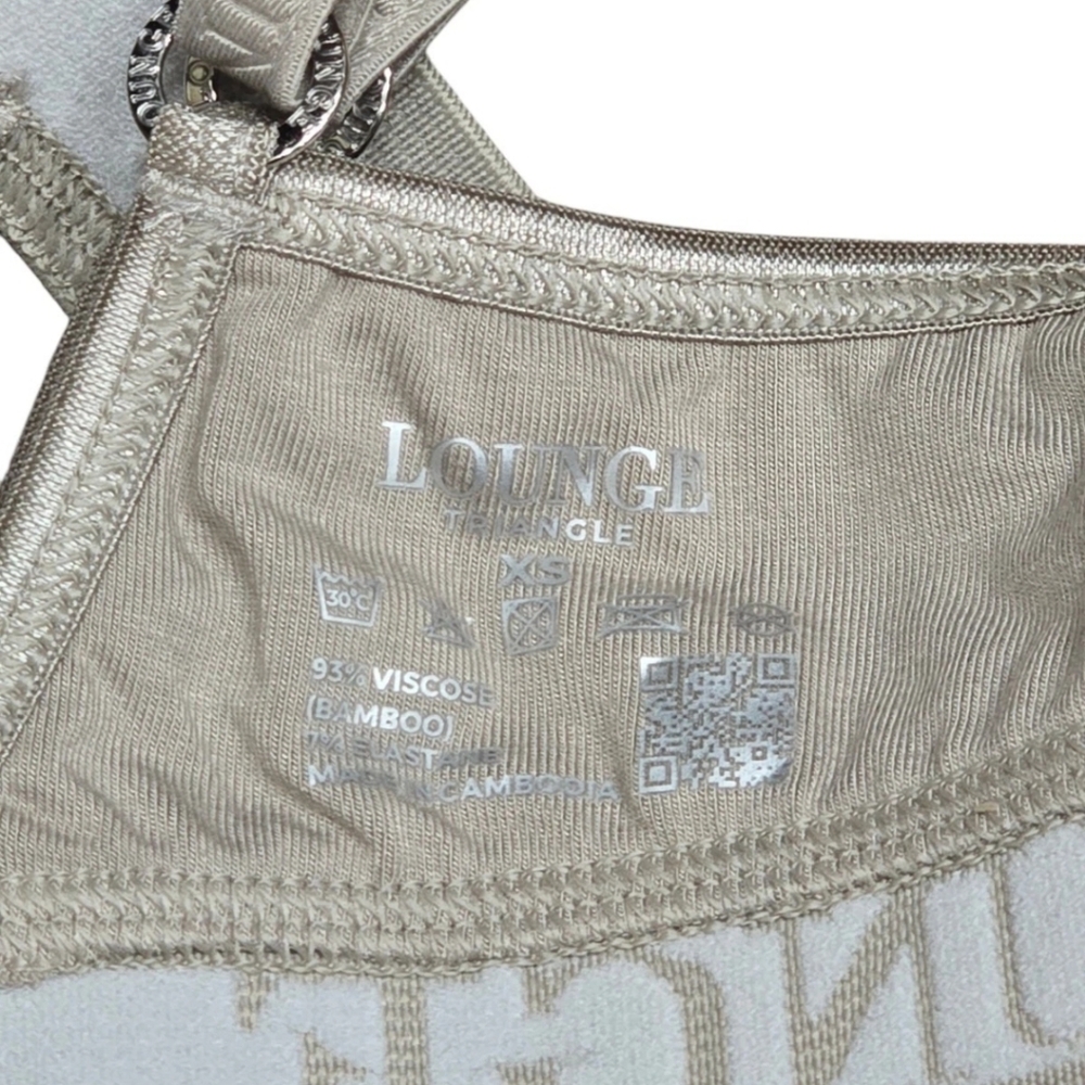 Lounge Women's Gray White Sports Bra Size XS NWT - Picture 9 of 10